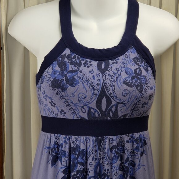 Athleta XSP Lavender/blue Max Dress Womens Racerback Stretch Sleeveless Bra - Picture 4 of 14